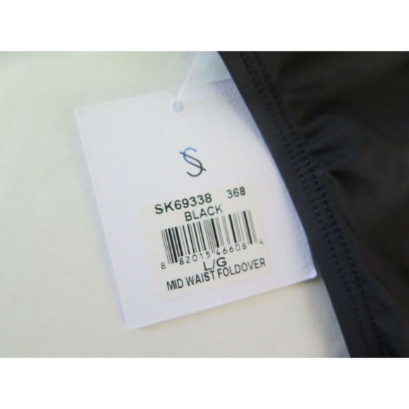 Skye SK69338 368 Size L Black Tiger Print Mid Waist Fold Over Bikini Bottom - Picture 5 of 5